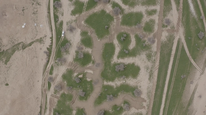 منظر جوي لربيع شمال المملكة، تصوير درون.