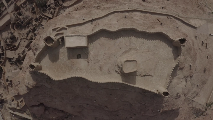 Zaabal Castle in Sakaka, aerial daytime shot.