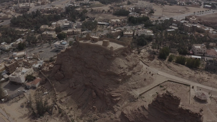 قلعة زعبل في سكاكا، لقطة جوية نهارية.