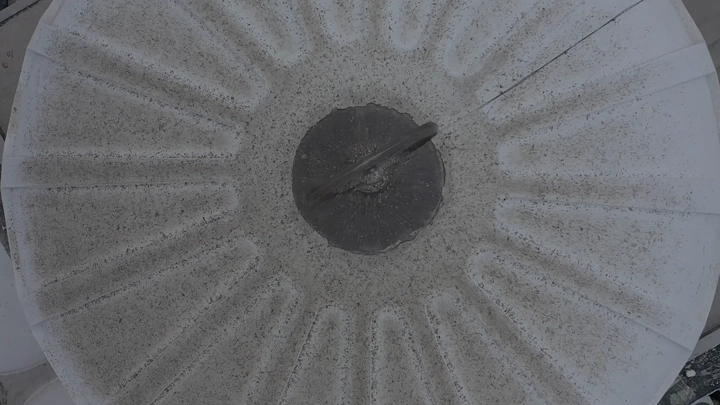 Dome of Quba Mosque from above, Medina, aerial shot.