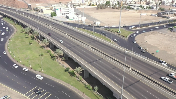 الطريق الدائري الثاني في المدينة المنورة، لقطة جوية