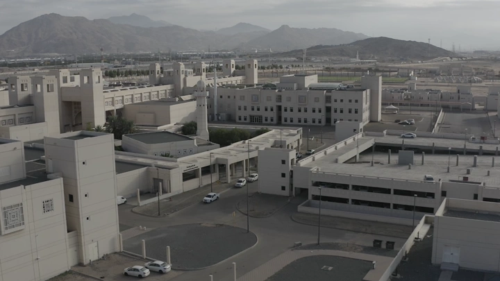 جامعة أم القرى في مكة المكرمة، صورة جوية نهارية.