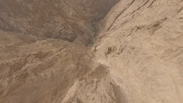 وادي طيب اسم في تبوك، تصوير درون من الأعلى.