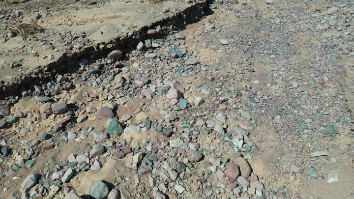 وادي صخري في شمال المملكة، تصوير درون.