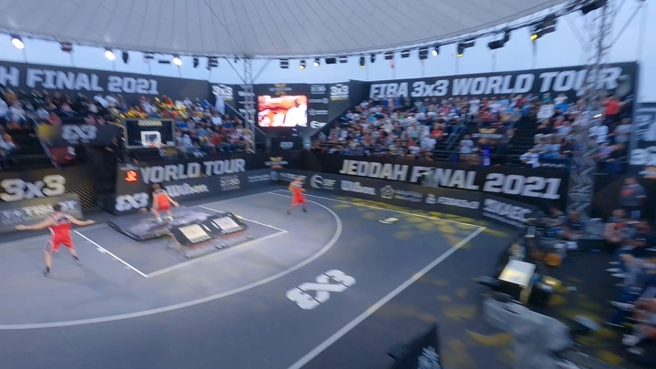 مباراة كرة سلة في جدة، تصوير درون.