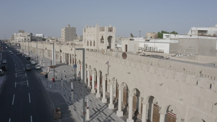 سوق القيصرية في الأحساء، تصوير جوي نهاري.