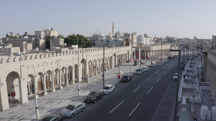 سوق القيصرية في الأحساء، تصوير جوي نهاري.