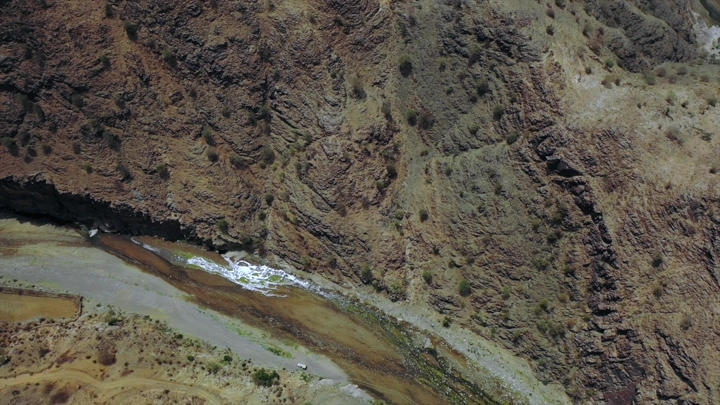 The death valley in the life valley in Tihama, aerial shot.