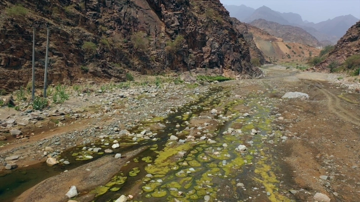 The death valley in the valley of life in Tihama, aerial shot.