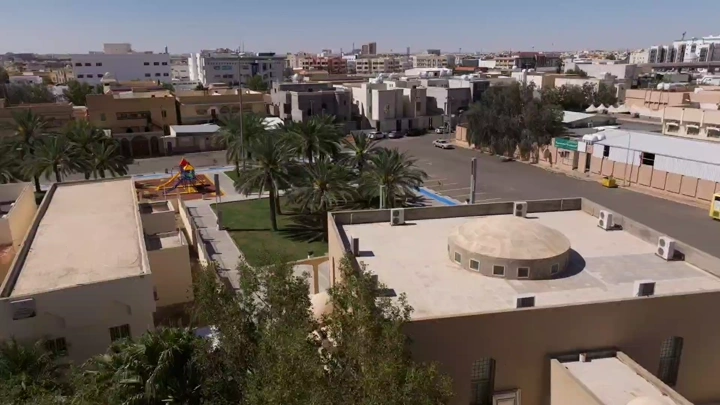 منظر جوي لحديقة عامة في حائل، تصوير جوي.