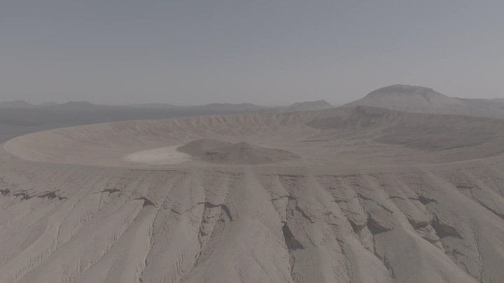 جبل الرأس الأبيض في الصحراء، لقطة جوية.