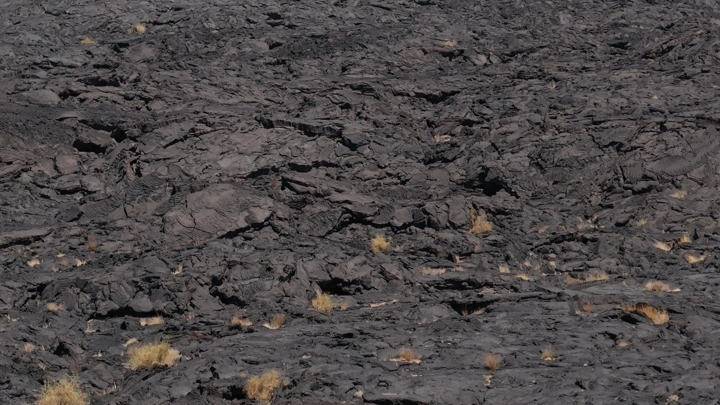 تضاريس الحمم البركانية في النهار، لقطة مقربة.
