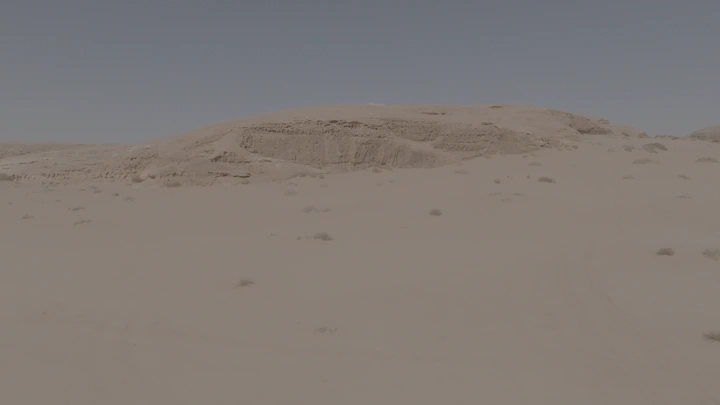 تضاريس صحراوية في محمية الشرعان، لقطة جوية.