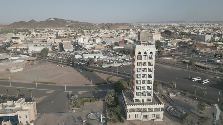 سوق التمور في حائل 2023 ، لقطة درون.