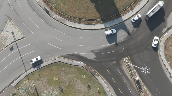 دوار الدلال في حائل من الأعلى، لقطة جوية.