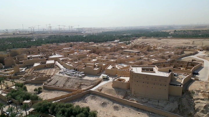 الدرعية في الرياض من الجو، لقطة بطائرة الدرون.