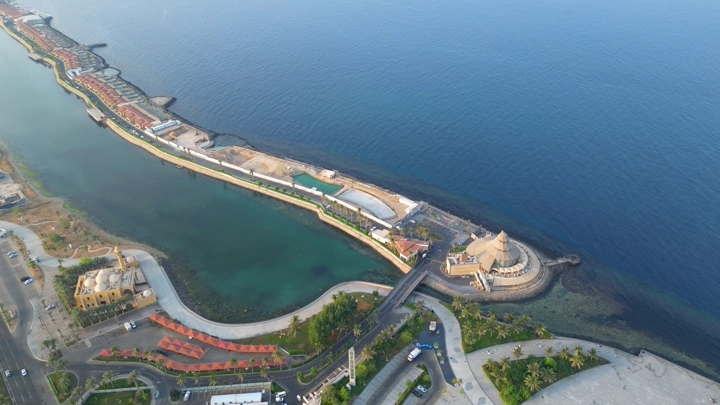 واجهة جدة البحرية من الأعلى، تصوير جوي.