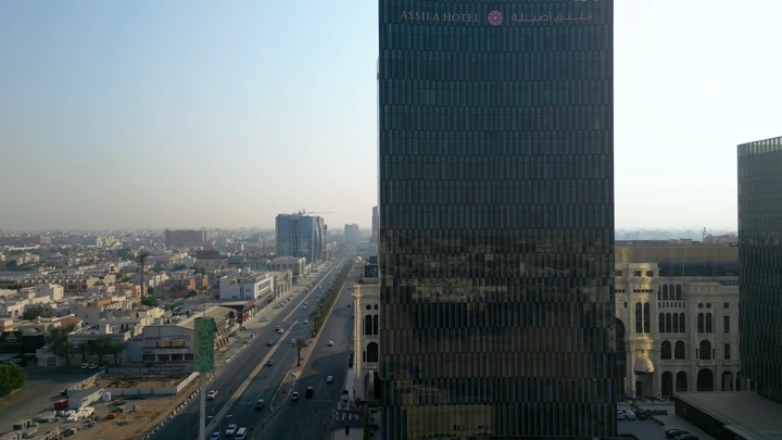 شارع الأمير محمد بن عبدالعزيز في جدة، لقطة جوية.