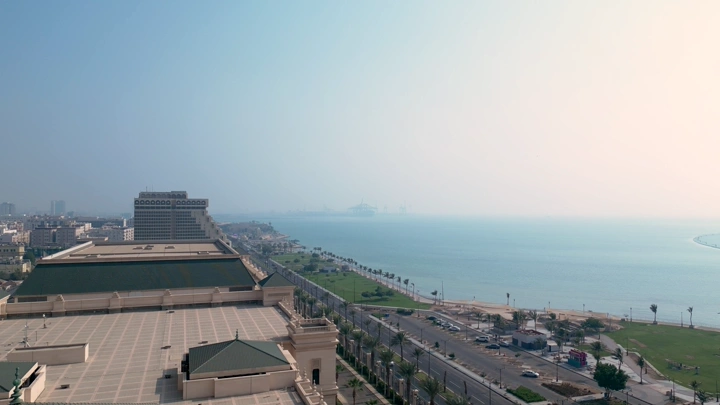 الواجهة البحرية في جدة، لقطة جوية .