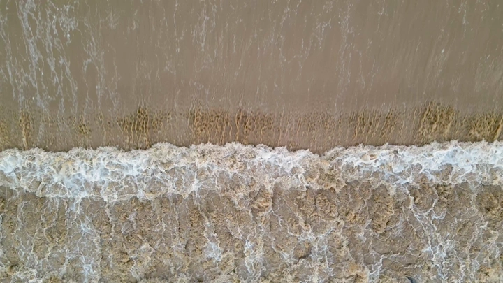 سيل المطر في نجران من الأعلى، لقطة جوية.