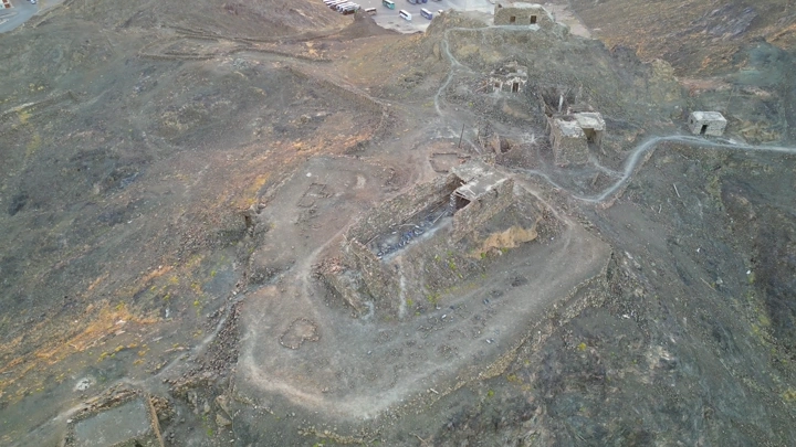 موقع المساجد السبعة في المدينة المنورة، لقطة جوية.