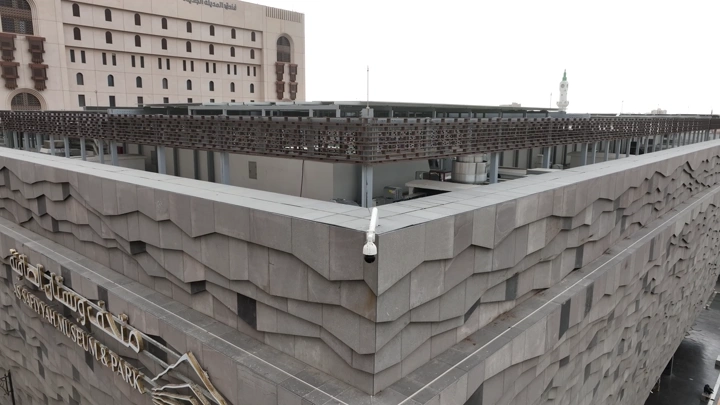 متحف وبستان الصافية في المدينة المنورة، لقطة من زاوية مرتفعة.