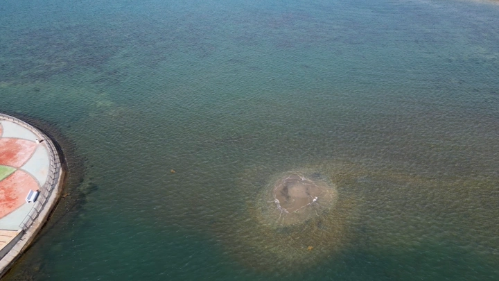 شاطئ البحر الأحمر في الشقيق، صورة جوية.