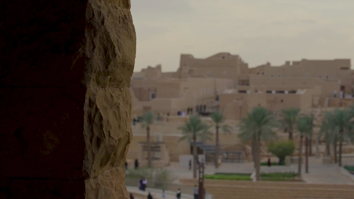 جانب من منتزه البجيري في الدرعية، لقطة نهارية.