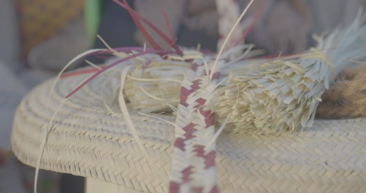 صناعة الخوص التقليدية، صورة مقرّبة.