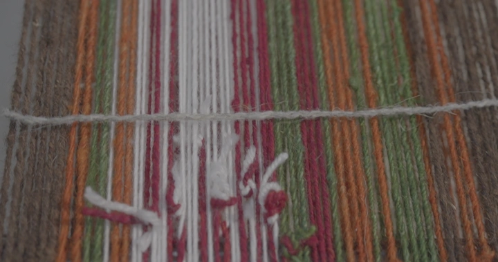 نسيج سدو ملون عن قرب، لقطة قريبة.