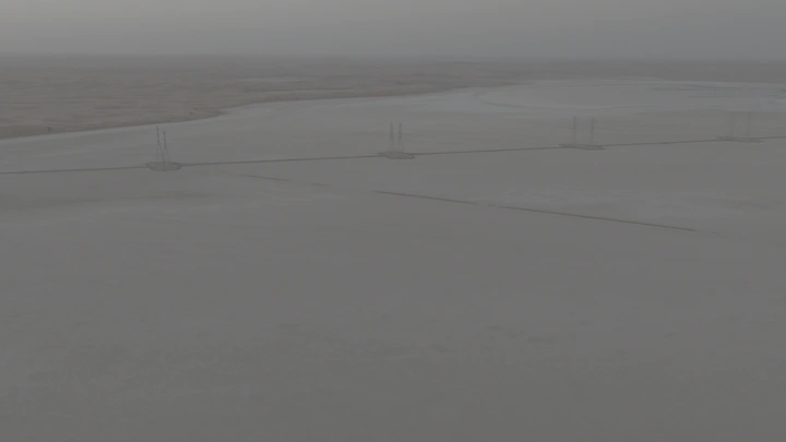 سبخة غويمض على طريق القصيم، لقطة جوية.