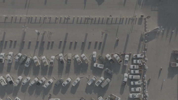 سوق التمر في القصيم من الأعلى، لقطة جوية.