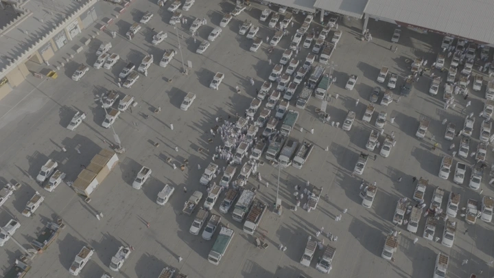 سوق التمر في القصيم، صورة جوية نهارية.