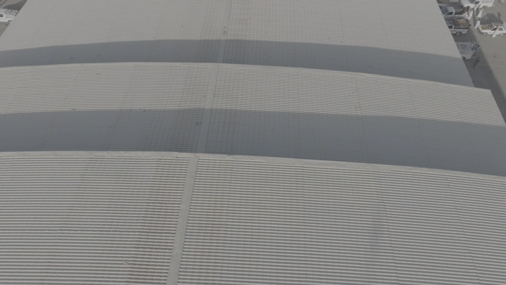 سوق التمر في القصيم من الأعلى، لقطة جوية.