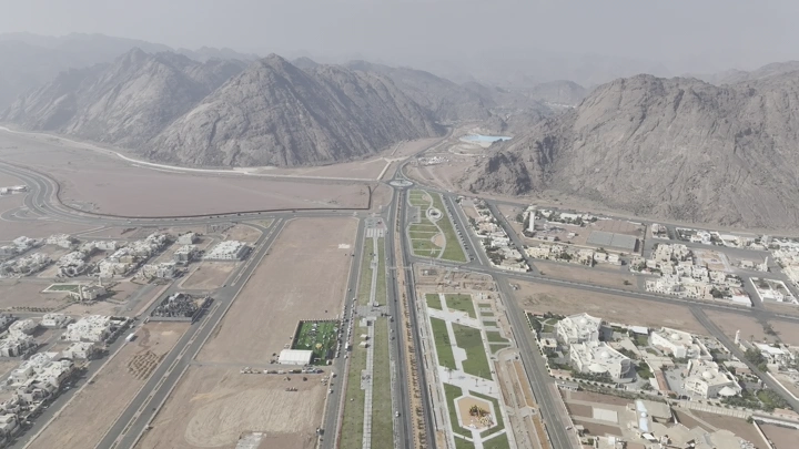 لقطة جوية لحديقة الفجر وصبابة حائل، منظر طبيعي.