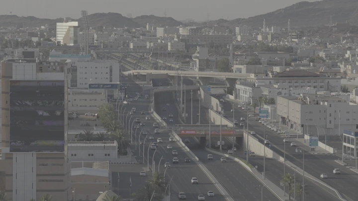 طريق الملك سعود في حائل، لقطة درون نهارية.