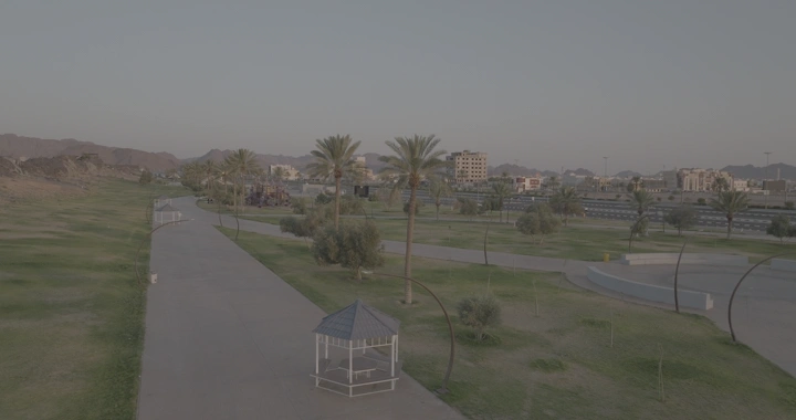 حديقة الامير سعود بن عبدالمحسن في حائل، لقطة جوية.