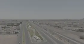 طريق الدائري في حائل، لقطة جوية نهارية.