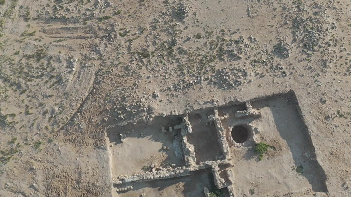 أطلال زبالا الأثرية في رفحاء، صورة جوية.