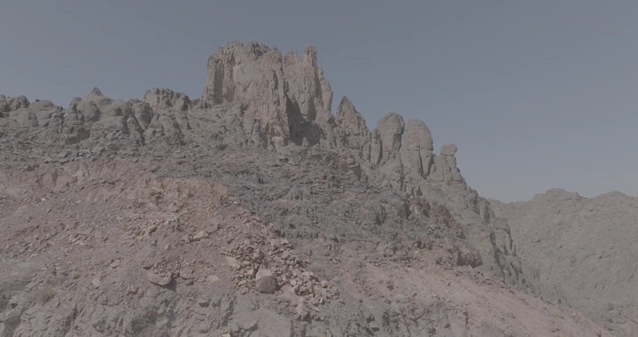 تشكيلات صخرية في المغواة حائل، لقطة نهارية.