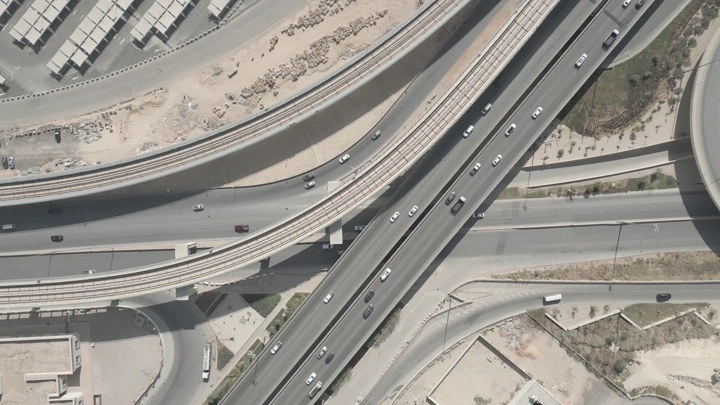 طريق الملك فهد بالرياض من الأعلى، تصوير درون.